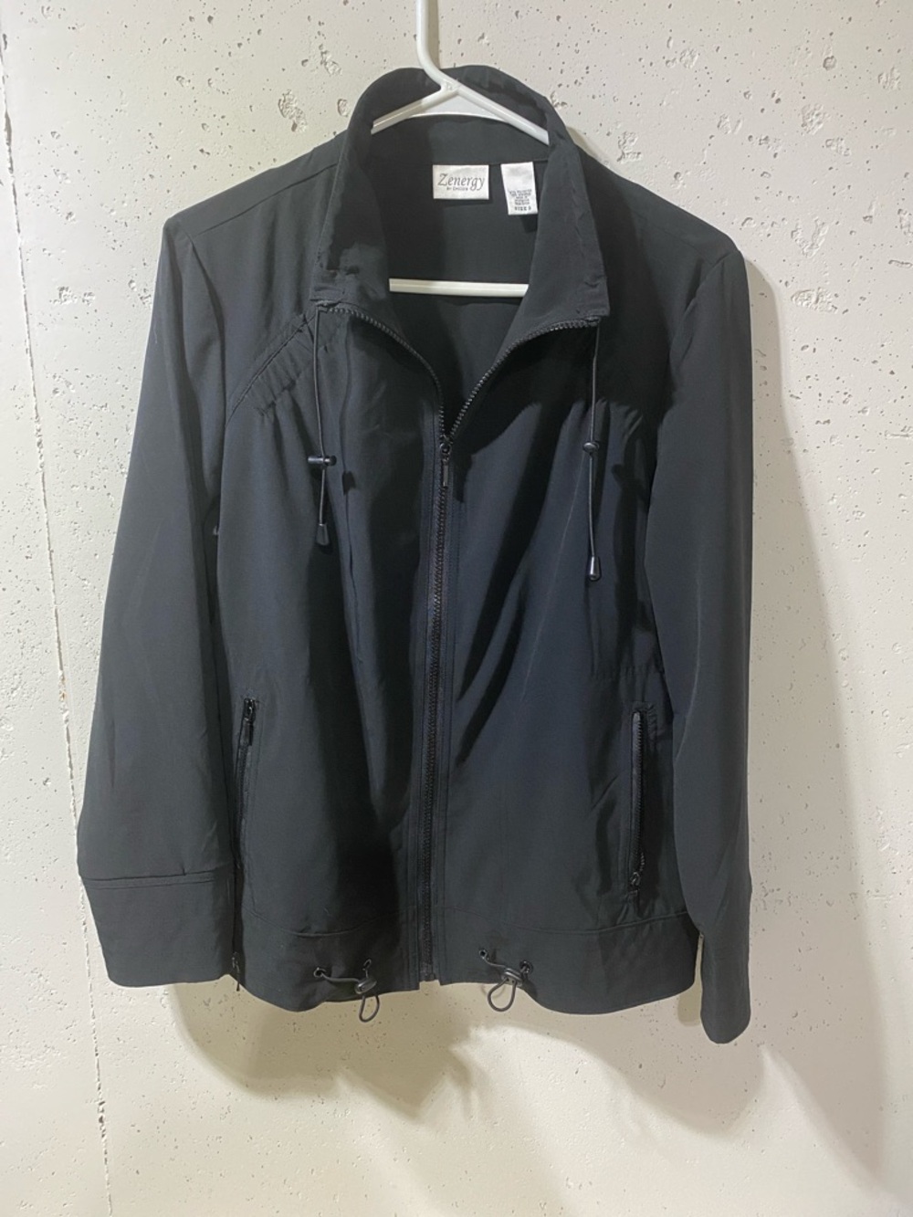 Zenergy Lightweight Black Zip-Up Jacket